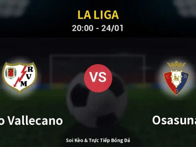 Soi Kèo Rayo Vallecano vs Osasuna – 20:00 24/01 | Nhận Định, Dự Đoán Tỷ Số