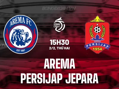 ĐẠI CHIẾN VĐQG Indonesia: Arema ‘nghiền nát’ Persijap Jepara ngay trên sân Kanjuruhan?