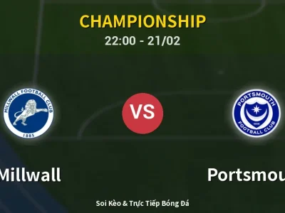 🔴 Trực Tiếp: Millwall 0-0 Portsmouth – Link Xem Championship (Full HD)