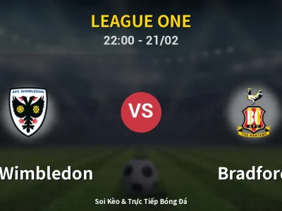 Soi Kèo AFC Wimbledon vs Bradford – 22:00 21/02 | Nhận Định, Dự Đoán Tỷ Số