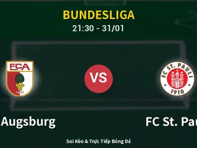 🔴 Trực Tiếp: FC Augsburg 0-0 FC St. Pauli – Link Xem Bundesliga (Full HD)