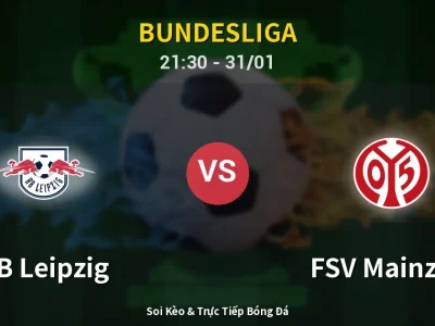 🔴 Trực Tiếp: RB Leipzig 0-0 FSV Mainz 05 – Link Xem Bundesliga (Full HD)