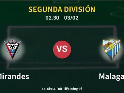 Kết Quả: Mirandes 2-1 Malaga – Highlight & Bàn Thắng | Segunda División