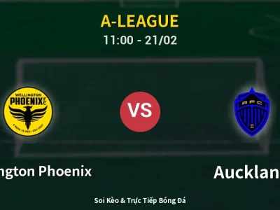 Kết Quả: Wellington Phoenix 0-5 Auckland – Highlight & Bàn Thắng | A-League