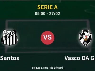 Kết Quả: Santos 2-1 Vasco DA Gama – Highlight & Bàn Thắng | Serie A