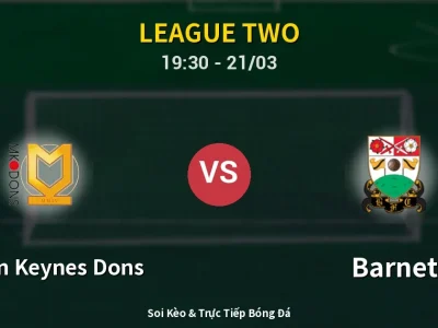 🔴 Trực Tiếp: Milton Keynes Dons 1-3 Barnet – Link Xem League Two (Full HD)