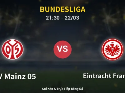 Soi Kèo FSV Mainz 05 vs Eintracht Frankfurt – 21:30 22/03 | Nhận Định, Dự Đoán Tỷ Số