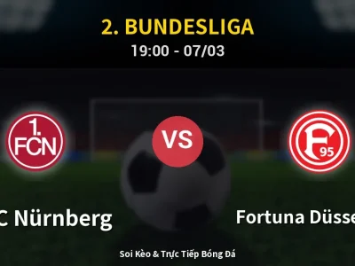 Kết Quả: 1. FC Nürnberg 0-1 Fortuna Düsseldorf – Highlight & Bàn Thắng | 2. Bundesliga
