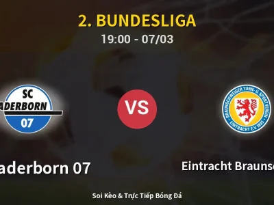 Kết Quả: SC Paderborn 07 1-1 Eintracht Braunschweig – Highlight & Bàn Thắng | 2. Bundesliga