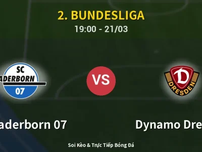 Kết Quả: SC Paderborn 07 2-1 Dynamo Dresden – Highlight & Bàn Thắng | 2. Bundesliga