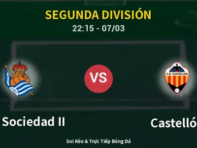 Soi Kèo Real Sociedad II vs Castellón – 22:15 07/03 | Nhận Định, Dự Đoán Tỷ Số