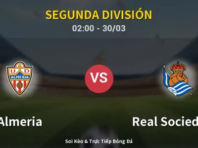 Kết Quả: Almeria 5-1 Real Sociedad II – Highlight & Bàn Thắng | Segunda División
