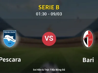 Kết Quả: Pescara 4-0 Bari – Highlight & Bàn Thắng | Serie B