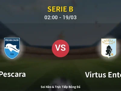Kết Quả: Pescara 3-0 Virtus Entella – Highlight & Bàn Thắng | Serie B