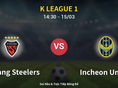 Kết Quả: Pohang Steelers 1-1 Incheon United – Highlight & Bàn Thắng | K League 1