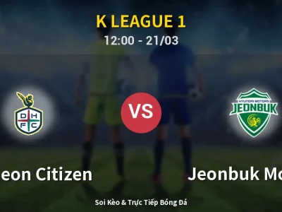 Kết Quả: Daejeon Citizen 0-1 Jeonbuk Motors – Highlight & Bàn Thắng | K League 1