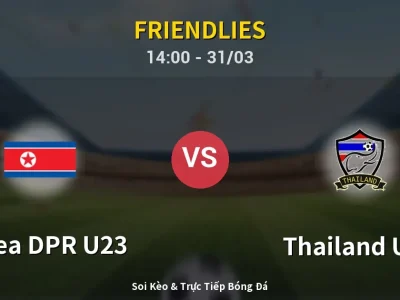 Kết Quả: Korea DPR U23 0-0 Thailand U23 – Highlight & Bàn Thắng | Friendlies