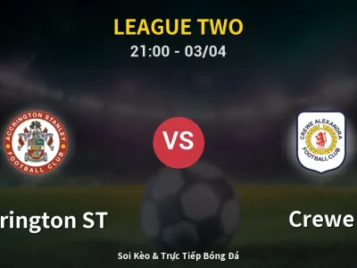 🔴 Trực Tiếp: Accrington ST 2-0 Crewe – Link Xem League Two (Full HD)