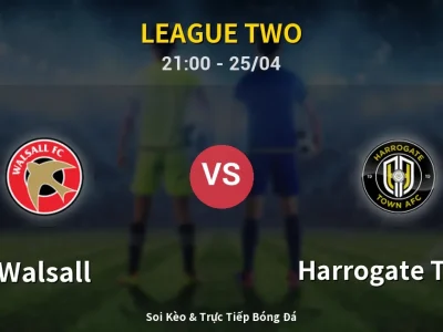 Soi Kèo Walsall vs Harrogate Town – 21:00 25/04 | Nhận Định, Dự Đoán Tỷ Số