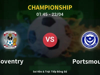 Kết Quả: Coventry 5-1 Portsmouth – Highlight & Bàn Thắng | Championship