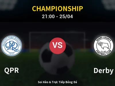 Soi Kèo QPR vs Derby – 21:00 25/04 | Nhận Định, Dự Đoán Tỷ Số