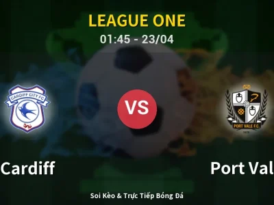 Kết Quả: Cardiff 1-0 Port Vale – Highlight & Bàn Thắng | League One