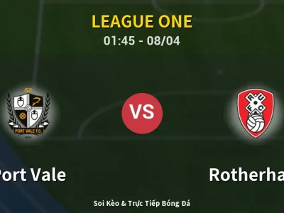 Kết Quả: Port Vale 1-0 Rotherham – Highlight & Bàn Thắng | League One