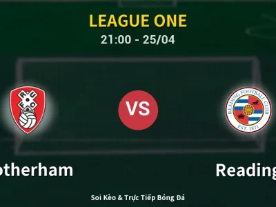 Soi Kèo Rotherham vs Reading – 21:00 25/04 | Nhận Định, Dự Đoán Tỷ Số