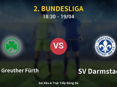 Kết Quả: SpVgg Greuther Fürth 3-2 SV Darmstadt 98 – Highlight & Bàn Thắng | 2. Bundesliga