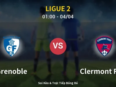 Kết Quả: Grenoble 2-2 Clermont Foot – Highlight & Bàn Thắng | Ligue 2