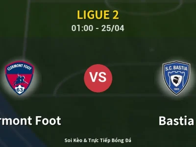 🔴 Trực Tiếp: Clermont Foot 1-0 Bastia – Link Xem Ligue 2 (Full HD)