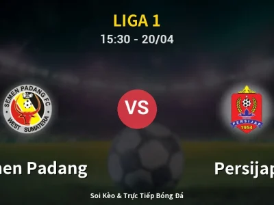 Kết Quả: Semen Padang 0-2 Persijap – Highlight & Bàn Thắng | Liga 1