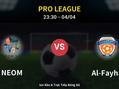Soi Kèo NEOM vs Al-Fayha – 23:30 04/04 | Nhận Định, Dự Đoán Tỷ Số