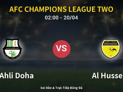 Kết Quả: Al Ahli Doha 3-1 Al Hussein – Highlight & Bàn Thắng | AFC Champions League Two