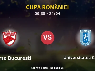 Kết Quả: Dinamo Bucuresti 0-0 Universitatea Craiova – Highlight & Bàn Thắng | Cupa României