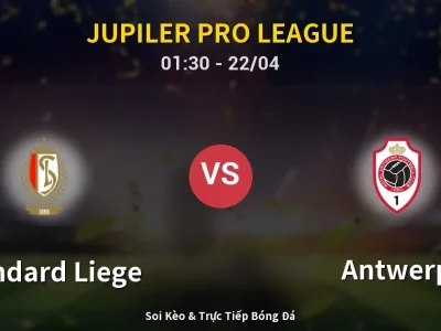 Kết Quả: Standard Liege 1-2 Antwerp – Highlight & Bàn Thắng | Jupiler Pro League
