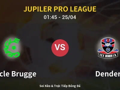 🔴 Trực Tiếp: Cercle Brugge 0-0 Dender – Link Xem Jupiler Pro League (Full HD)