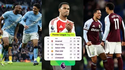 Bảng Xếp Hạng Ngoại Hạng Anh Chấn Động: Arsenal Thua MU, Cuộc Đua Vô Địch Bước Vào Giai Đoạn Nước Rút 1